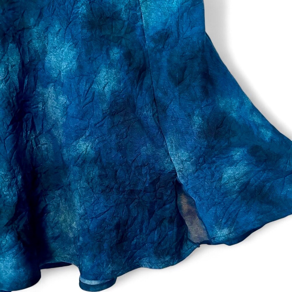 NWOT Free People Sz 2 Mini ‘Martine’ Flirt Skirt in Blue Tie-Dye - Picture 8 of 9